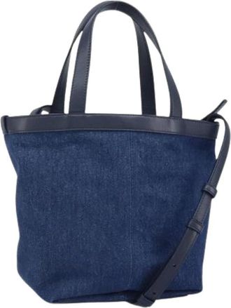 Bottega Veneta Pre-owned Tote Bags, female, Blue, Size: ONE SIZE Pre-owned Vintage Hand Bag