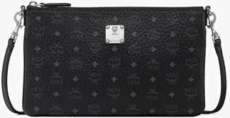 MCM Aren Crossbody Pouch in Visetos in Black at Nordstrom