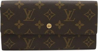 Louis Vuitton Brown Monogram Canvas Flap Wallet (Authentic Pre-Loved)