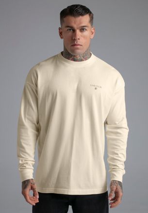 Siksilk Camiseta de Manga Larga Ecru para Hombres XXL