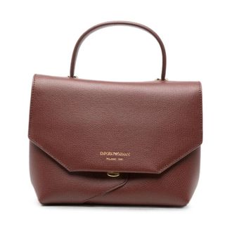 Emporio Armani Tassen, Dames, Bruin, ONE Size, Leer, 1981 Top-Handle Bag