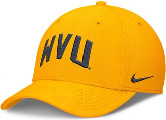 Nike West Virginia Classic Swooshflex Nike Mens Dri-FIT College Hat in Yellow | NC0376IWVN-KLK
