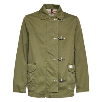 Fay Light Jackets, male, Green, Size: M Double-Face Twill Jacket