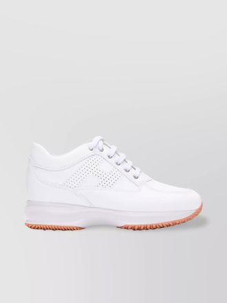 Hogan low top leather perforated sneakers