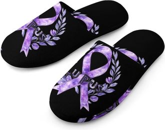 Generic Lupus Fight Cancer Ribbon Mens House Slippers Slip Indoor Slipper On Shoes Warm Outdoor