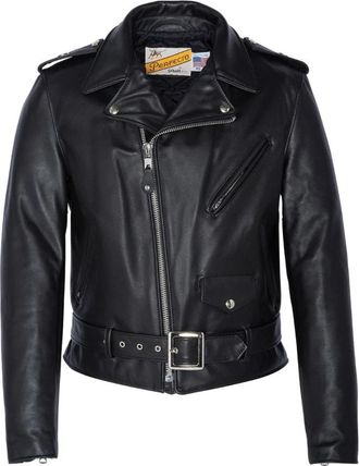 Schott NYC 613Sh One Star Jacket - Heren - Leren en Su&egrave;de Jassen - Zwart - 4XS - Leer - Jassen