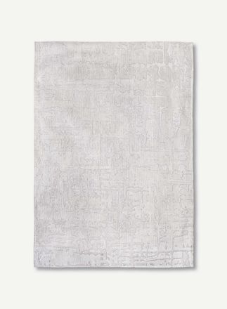 Louis De Poortere Baobab Design - Alfombra Estructurada Efecto Terciopelo - Hecha En B&eacute;lgica - Acabado A Mano - Natural Antideslizante - 100% Poli&eacute;ster - Tsingy Oyster 