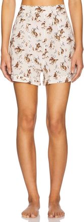 The Great. Square Pajama Short In Cream Cowboy
