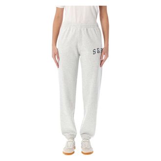 Sporty & Rich Ivy Sweatpant - Dames - Sweatpants - Grijs - L - Katoen - Broeken