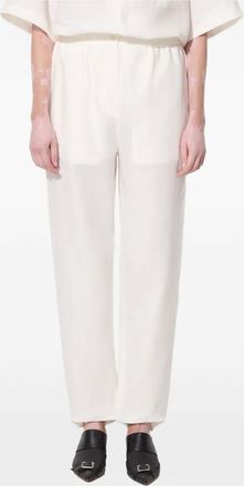 PANGAIA elastic-waist trousers - women - Fabric - S - Neutrals