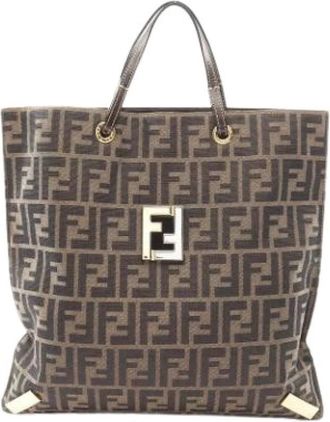 Fendi Pre-owned Tote Bags, female, Brown, Size: ONE SIZE Pre-owned Vintage Tote Bag