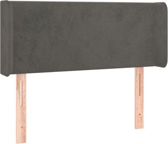 vidaXL Cabecero Con Led De Terciopelo Gris Oscuro 103x16x78/88 Cm Vidaxl