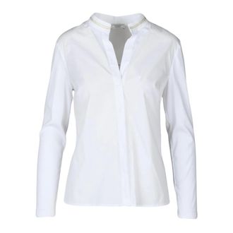 PESERICO Overhemden, Dames, Wit, L, Katoen, Katoen Elastaan Shirt