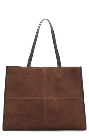 Mango Suede Shopper Bag in Khaki Green at Nordstrom Rack