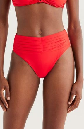 Ramy Brook Ivo Bikini Bottoms in Flame at Nordstrom, Size X-Large