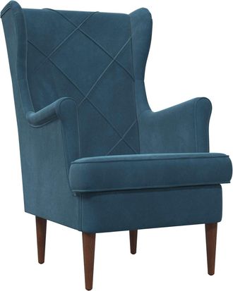 vidaXL Sill&oacute;n Azul Terciopelo Vidaxl