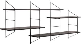 Furniture To Go Belfast Wall Unit with 4 shelves in Black