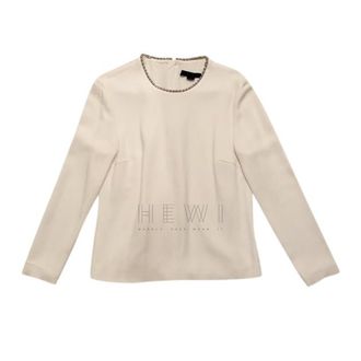 Alexander Wang Ecru Embellished Collar Top Size XS