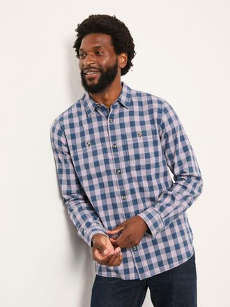 Fat Face FatFace Thursby Lilac Purple Long Sleeve Relaxed Fit Gingham Shirt