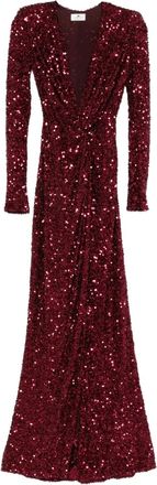 Elisabetta Franchi Abito da sera con paillettes - Rosso