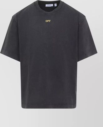 Off-white printed relaxed-fit cotton t-shirt