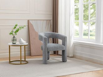 Vente-Unique Poltrona in Tessuto testurizzato Grigio - FAVINA