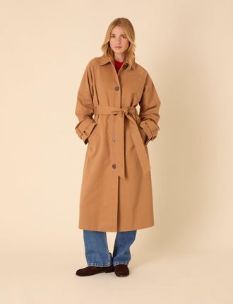 Nobody's Child Camel Detachable Cape Trench Coat