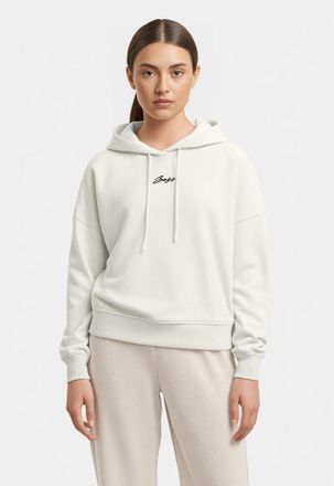 Boss Orange by Hugo Boss Hoodie BOSS ORANGE Ehoody Premium Damenmode, Damen, Gr. XL (42), weiss (open wei&szlig; 118), Sweatware, Obermaterial: 100% Baumwolle, unifarben, normal, an