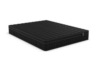 Vente-Unique Materasso 140 X 190 Cm Ibrido Molle Insacchettate 7 Zone, Gel Memory Foam E Tessuto Nero Sp.25cm - Tolca Di Ysm&eacute;e