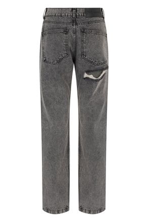 The Mannei Straight-Leg Cotton Denim Jeans - Gray