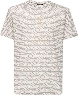 Balmain Bedrukt Monogram Piramide T-shirt - Heren - T-shirts - Beige - S - Katoen - Tops