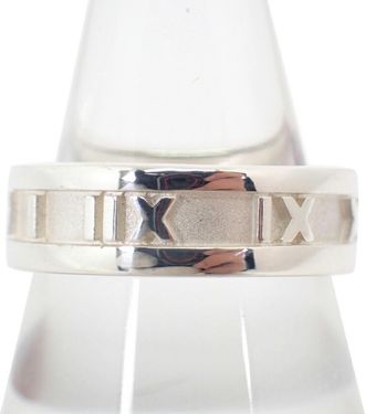 Tiffany & Co. Atlas Sterling Silver 925 Band Ring (Pre-Owned)