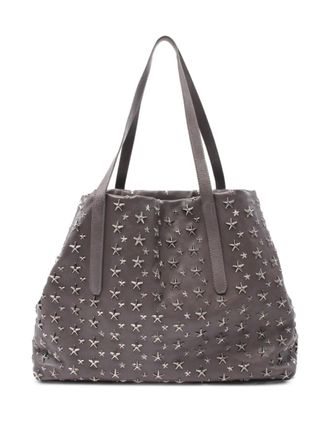 Jimmy Choo London 2000s stud-embellished tote bag - Grey