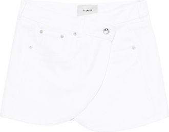 Coperni Asymmetrical Hem Mini Skirt With Silver-Tone Studs
