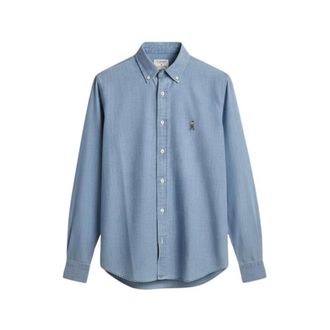Roy Rogers Denim Shirts, male, Blue, Size: XL Denim Chambray Shirt