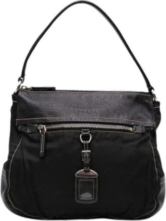 Prada Pre-owned Vintage Schoudertas - Dames - Vintage Schoudertas - Zwart - ONE Size - Leer - Vintage