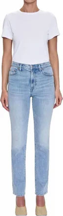 Pistola Denim Bri High Rise Slim Straight Jeans In Sequel