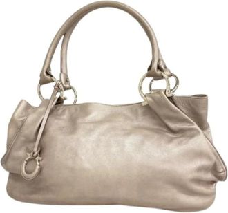 Ferragamo Pre-owned Shoulder Bags, female, Gray, Size: ONE SIZE Pre-owned Shoulder Bag