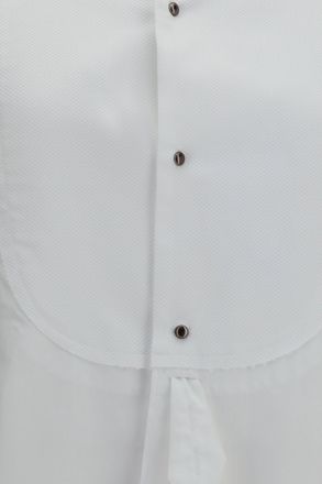 Maison Margiela Womens Shirt Band Collar White Cotton