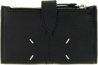 Maison Margiela Tarjetero con cremallera de piel - Accessories - Mujer - Negro - ONE SIZE
