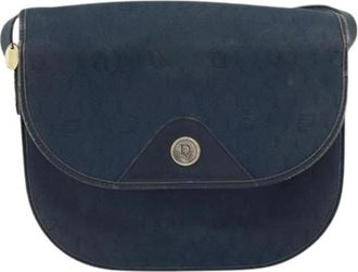 Dior Pre-owned Vintage honingraat schoudertas - Dames - Vintage Schoudertas - Blauw - ONE Size - Leer - Vintage