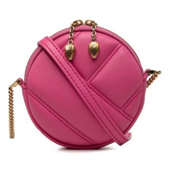 Bulgari Pre-owned Quilted Crossbody - Dames - Pre-owned - Roze - Maat: ONE Size Leer