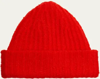 Guest In Residence Cloud Wool Ribbed Beanie