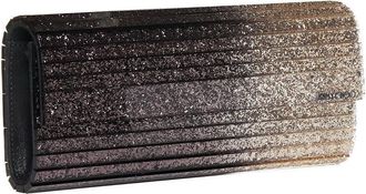 Jimmy Choo London Womens Clutch Sweetie Black Viscose Handbags Hand Bags