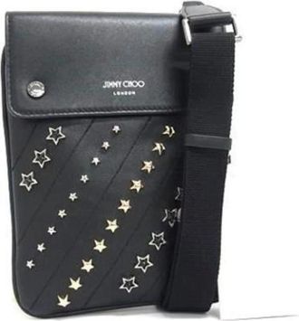 Jimmy Choo London Tweedehands leren schoudertassen - Dames - Vintage Schoudertas - Zwart - ONE Size - Leer - Vintage