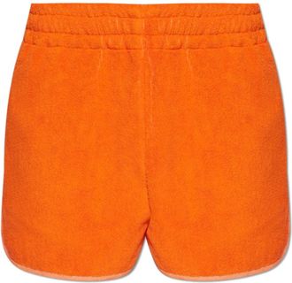 Versace Cotton-Terry Jacquard Sweat Shorts - unisex - Bermuda - Oranje - XS - Katoen - Korte Broeken