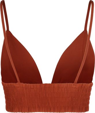 Federica Tosi Womens Knitted Crop Top Copper Viscose