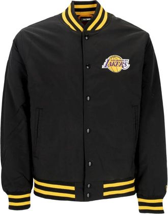New Era NBA Script Bomberjack Zwart/Paars - Heren - Bomber jackets - Zwart - XL - Polyester - Jassen