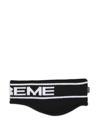 SUPREME logo-detail headband - Black