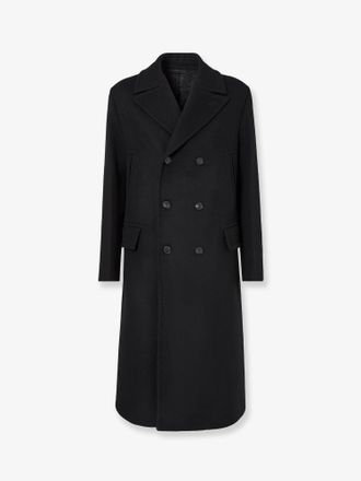 Fendi Cappotto doppiopetto in misto lana e angora - FENDI - gender_Man